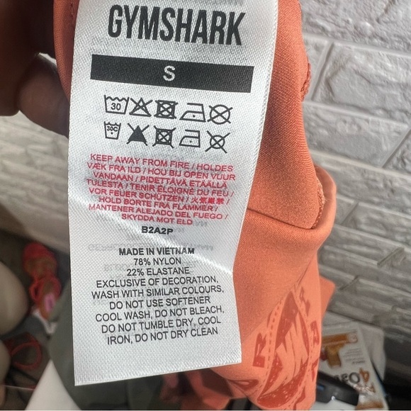 Gymshark Earth Orange Kendra Kathryn 7/8 Seamless Leggings Back Ruching - Picture 5 of 5